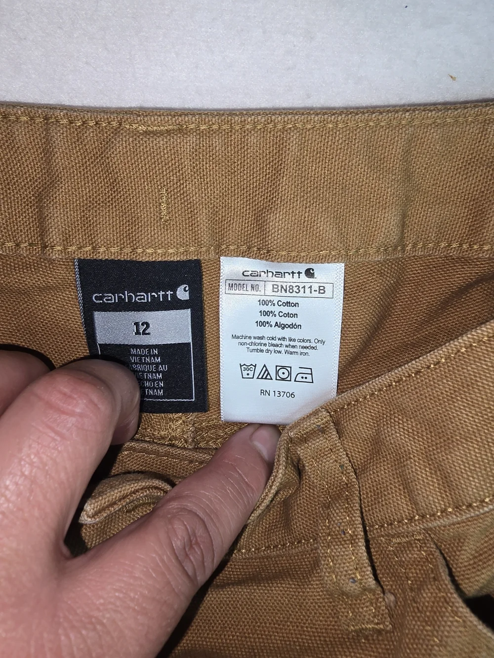 Carhartt Boys' Brown Straight-Leg Work Pants - Picture 3 of 6